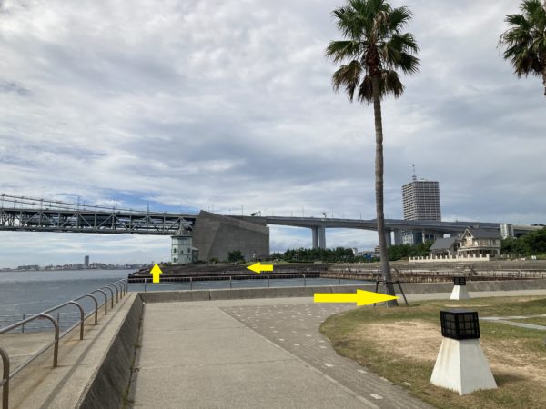 明石海峡大橋へ向かって