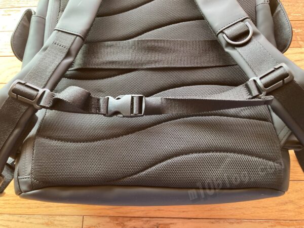 腰のバックルと肩紐のひっかけ